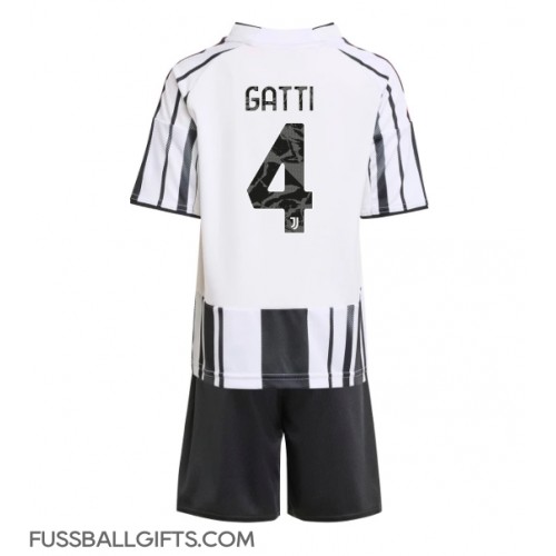 Juventus Federico Gatti #4 Fußballbekleidung Heimtrikot Kinder 2025-26 Kurzarm (+ kurze hosen)